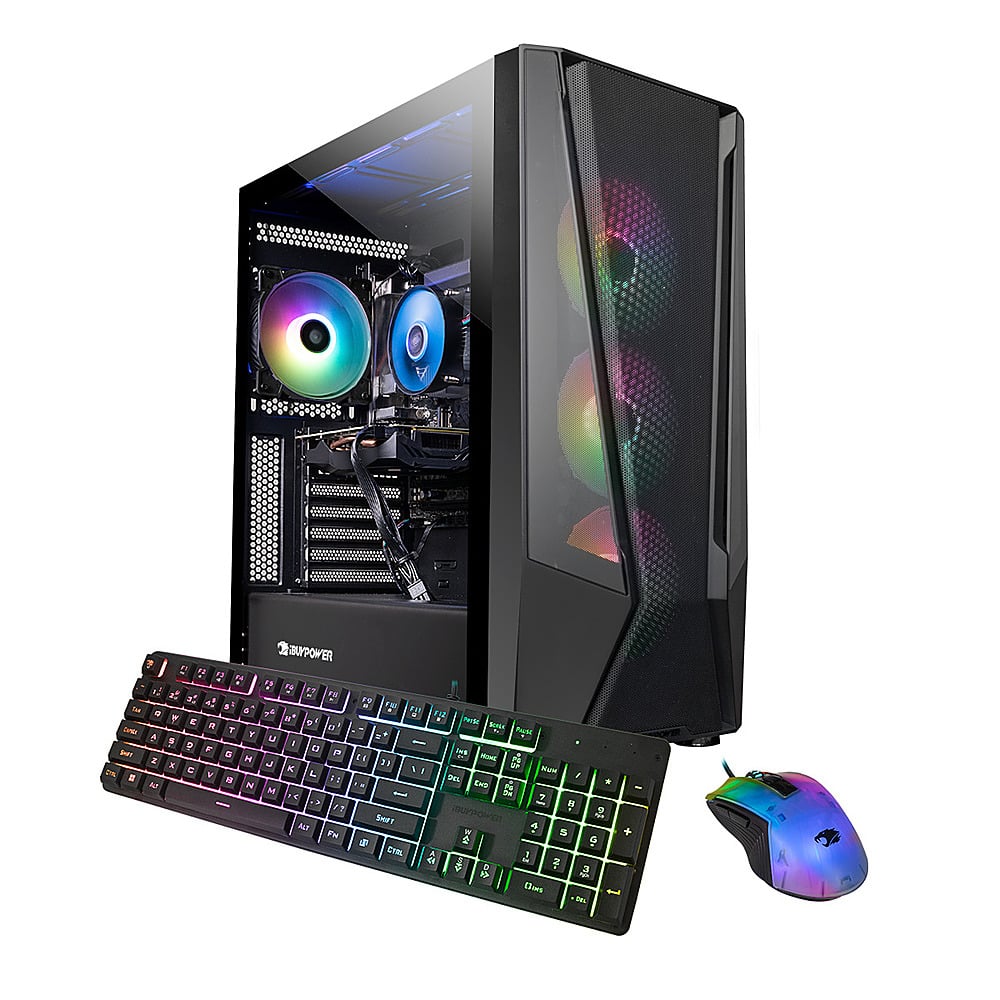 iBUYPOWER - TraceMesh Gaming Desktop - AMD Ryzen 7 7700 - 32 GB DDR5 RAM - AMD Radeon RX 7800XT 16 GB - SSD NVMe de 2 TB - Preto-TRACEMESHA7R78XT01