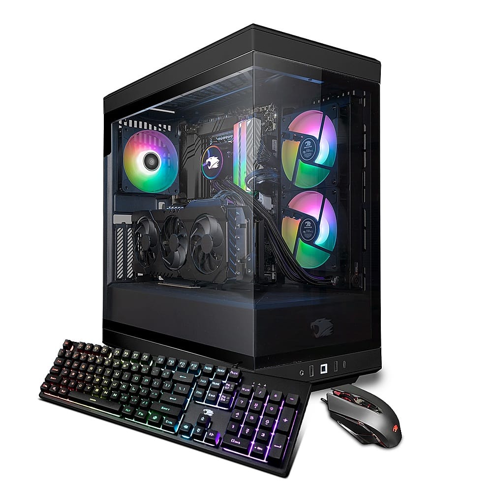 iBUYPOWER - Y40 Gaming Desktop - Intel Core i7-14700KF - 32GB DDR5 RAM - NVIDIA GeForce RTX 4070 12GB - 2TB NVMe SSD - Preto-Y40BI7N4702