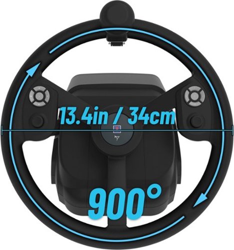 Hori - Sistema de controle agrícola e roda para PC (Windows 11/10) - Black-HPC-043U