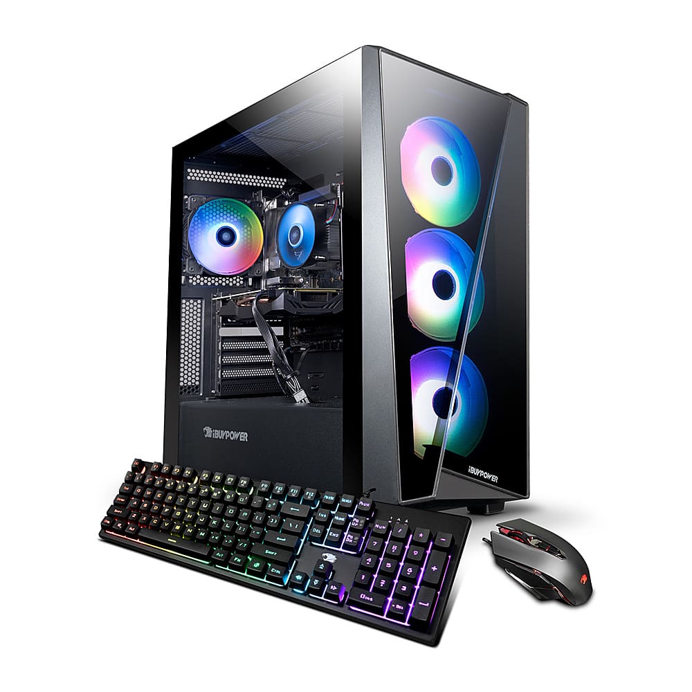 iBUYPOWER - SlateMR Gaming Desktop - Intel Core i7 13700F - 16GB DDR5 5200 RAM - RTX 4060Ti 8GB - 1TB NVMe SSD - Preto-SLATEMRI7N46T01