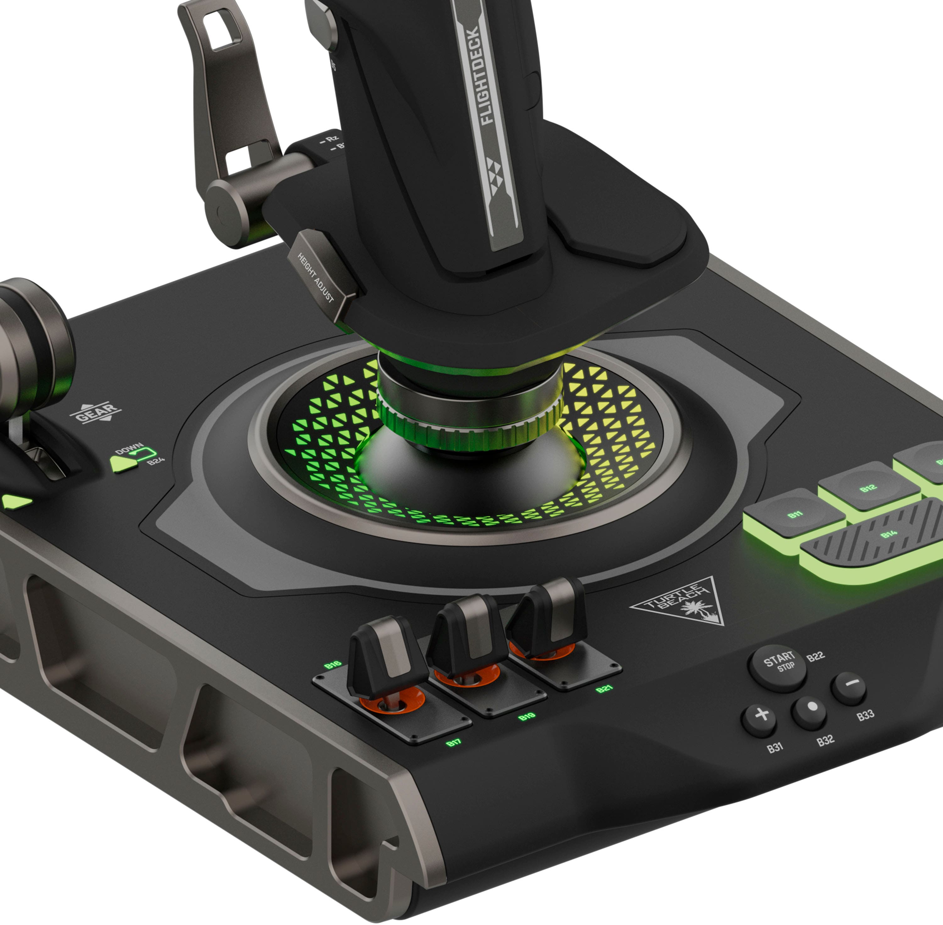 Turtle Beach VelocityOne Flightdeck Universal HOTAS Joystick do sistema de Simulação e acelerador para PCs com Windows 10 e 11 - Black-TBS-0724-05