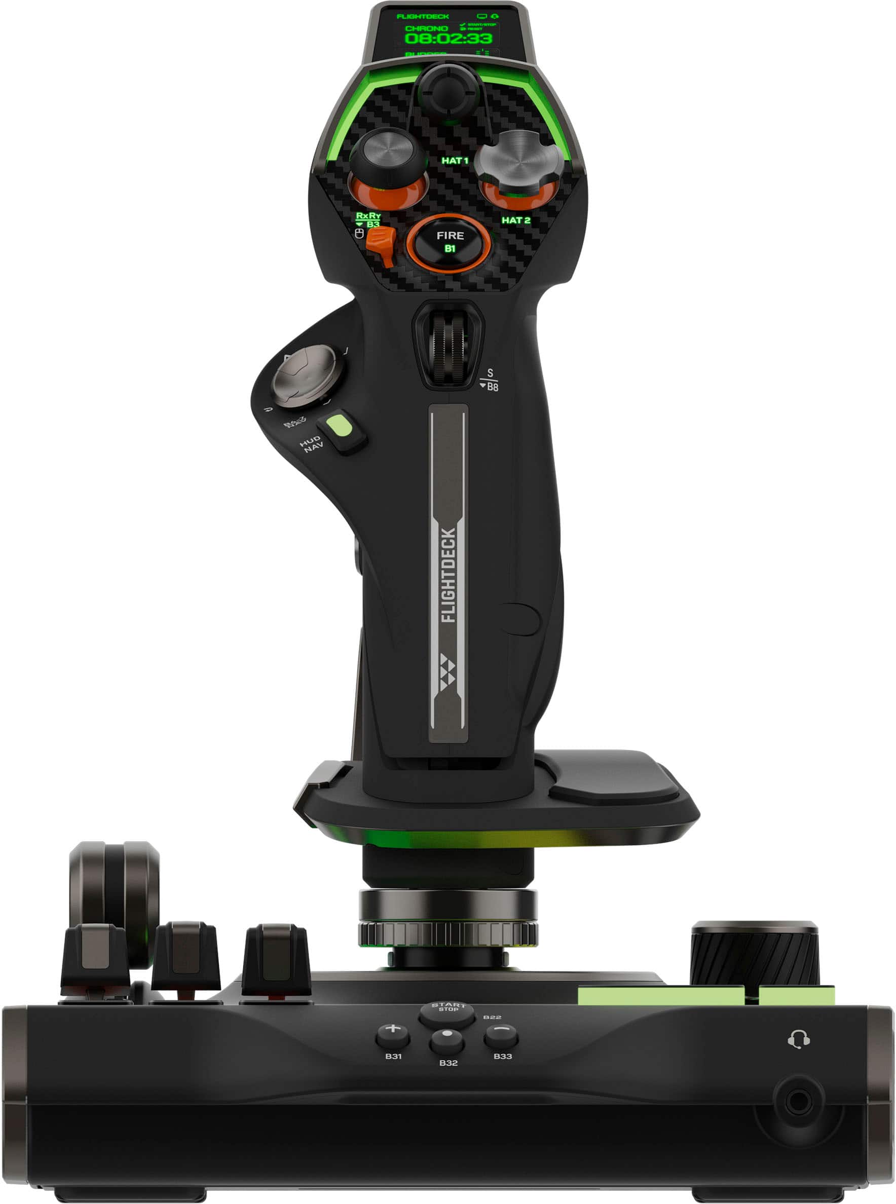 Turtle Beach VelocityOne Flightdeck Universal HOTAS Joystick do sistema de Simulação e acelerador para PCs com Windows 10 e 11 - Black-TBS-0724-05