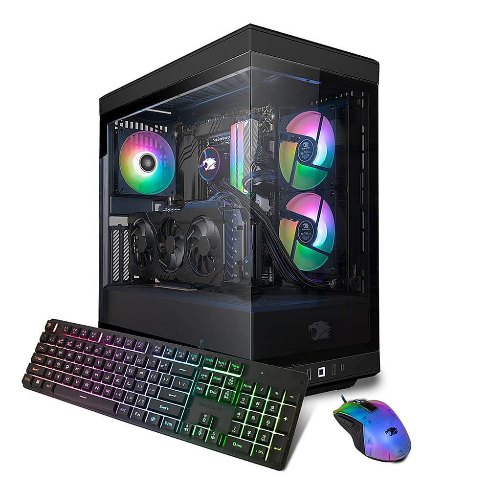 Desktop para jogos iBUYPOWER Y40 - Intel Core i9-14900KF - 32 GB de memória - NVIDIA GeForce RTX 4070 Ti Super 16 GB - 2 TB NVMe - Preto-Y40BI9N47TS01
