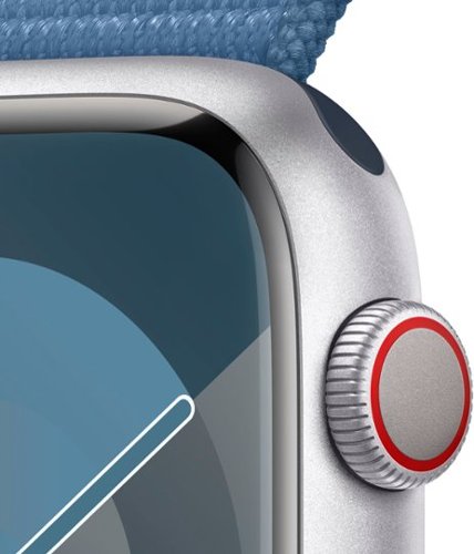 Apple Watch Series 9 GPS + celular 45 mm caixa de alumínio com alça esportiva azul inverno - prata-MRMJ3LW/A