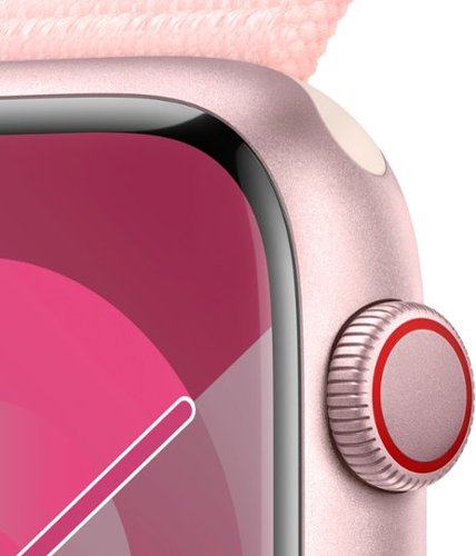 Apple Watch Series 9 GPS + celular 45 mm caixa de alumínio com alça esportiva rosa claro - rosa-MRMM3LW/A