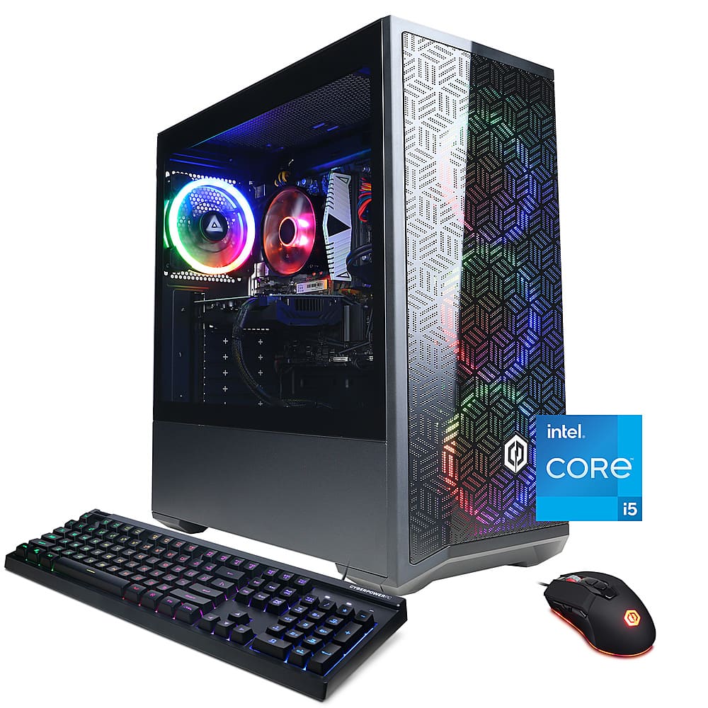 CyberPowerPC - Desktop Gamer Xtreme Gaming - Intel Core i5-14400F - 16GB de memória - NVIDIA GeForce RTX 3050 6GB - SSD de 1TB - Preto-GXI11240CPGV10