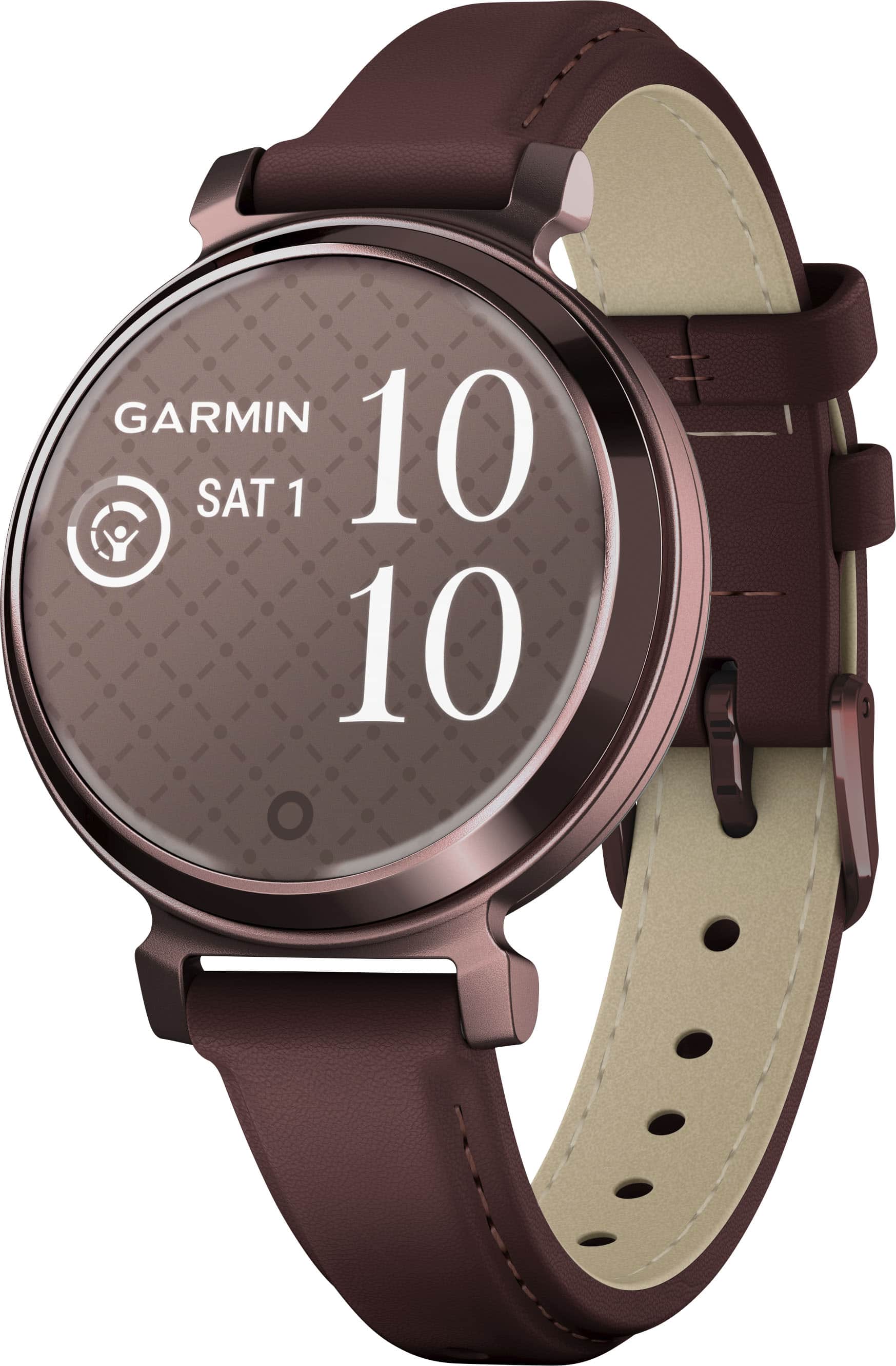 Garmin - Lily 2 Classic Smartwatch 34 mm alumínio anodizado - bronze escuro com pulseira de couro Mulberry-010-02839-03