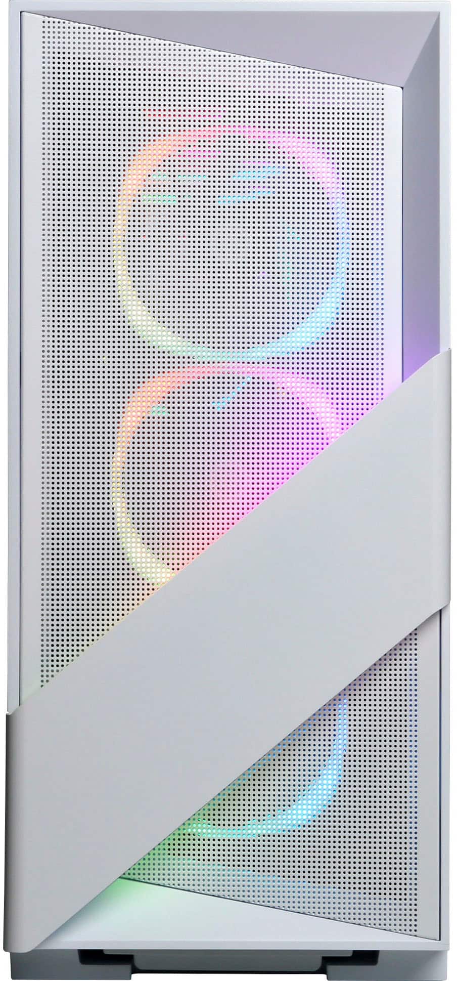 CyberPowerPC - Gamer Master Gaming Desktop - AMD Ryzen 7 7700 - 16GB de memória - NVIDIA GeForce RTX 4060 Ti 8GB - SSD de 2TB - Branco-GMA5400BSTV12