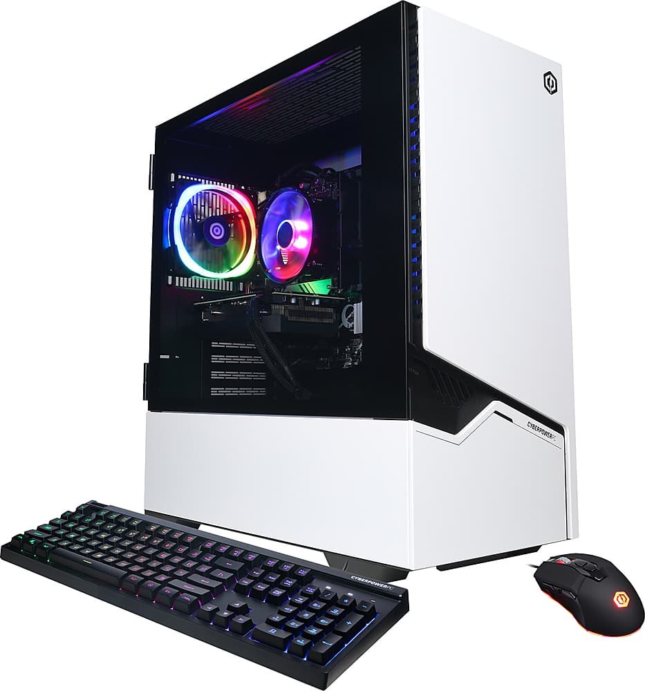 CyberPowerPC - Gamer Master Gaming Desktop - AMD Ryzen 5 8600G - 16GB de memória - NVIDIA GeForce RTX 4060 8GB - SSD de 1TB - Branco-GMAI3000CPG