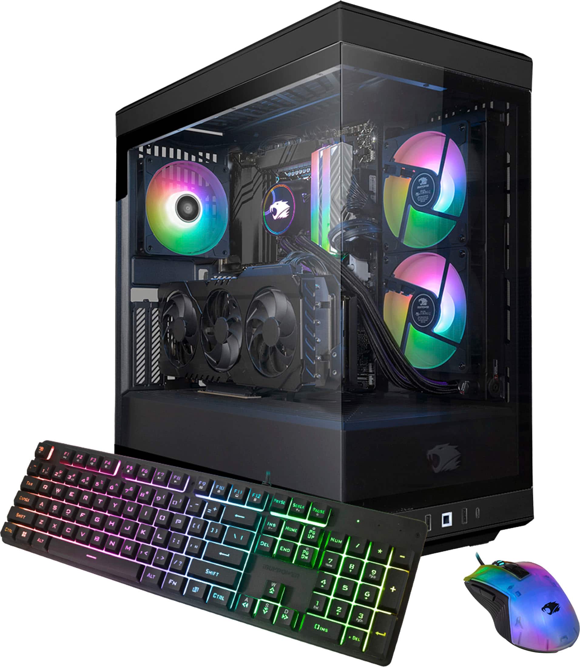 PC desktop para jogos iBUYPOWER Y40 - Intel Core i7 14700KF - NVIDIA GeForce RTX 4070 Super 12 GB - 32 GB DDR5 RAM - 2 TB NVMe - Preto-Y40BI7N47S02