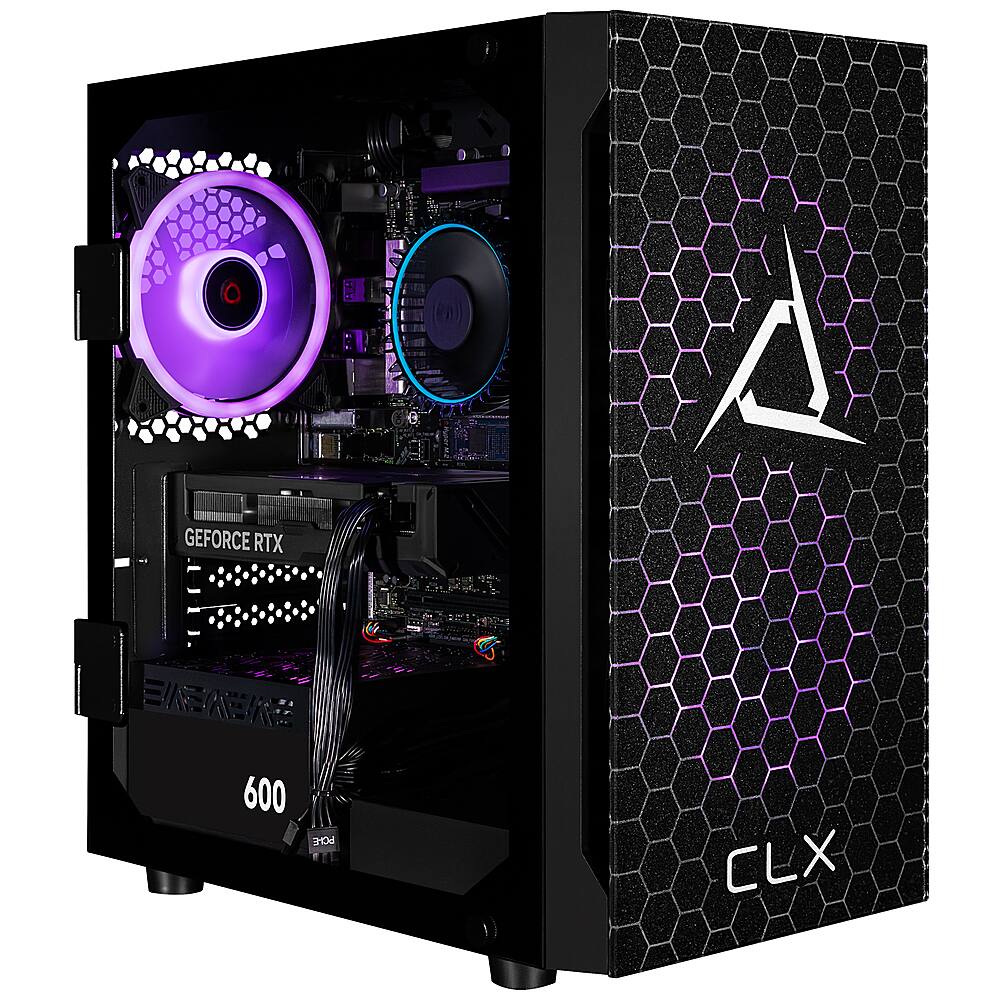 CLX - SET Gaming Desktop - Intel Core i5 12400F - 16GB de memória DDR4 3600 - GeForce RTX 4060 - 1TB NVMe M.2 SSD + 2TB HDD - Preto-TGMSETRTA3704BM
