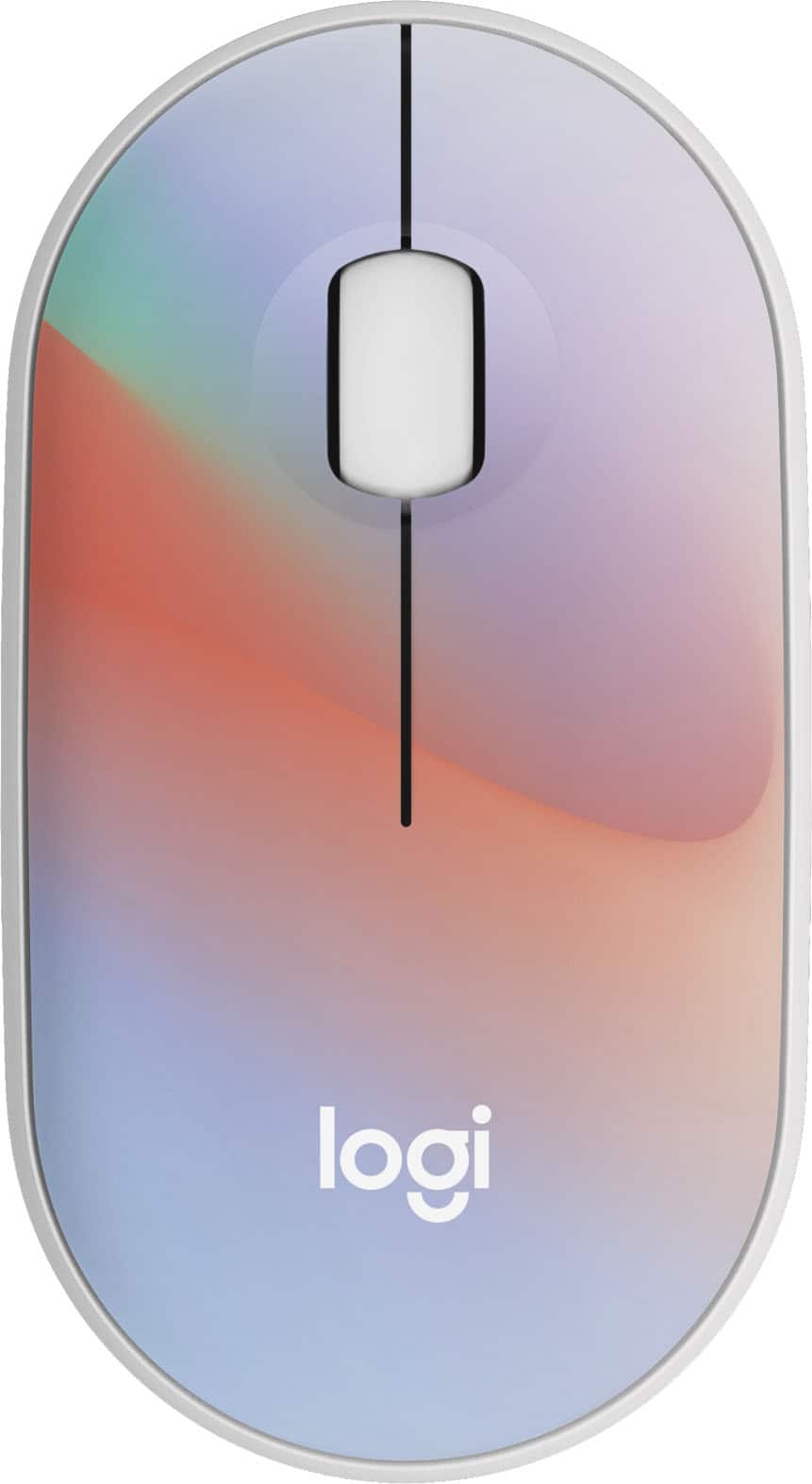 Logitech - Mouse ambidestro sem fio M340 de edição limitada com cliques silenciosos - Sheer Dream-910-007283
