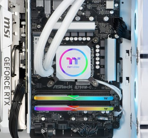 Thermaltake - Quartz 360T Gaming Desktop - AMD Ryzen 7 7700X - 16GB de memória - NVIDIA GeForce RTX 3060 Ti - SSD de 1TB - Branco-S2QT-B650-36T-LCS