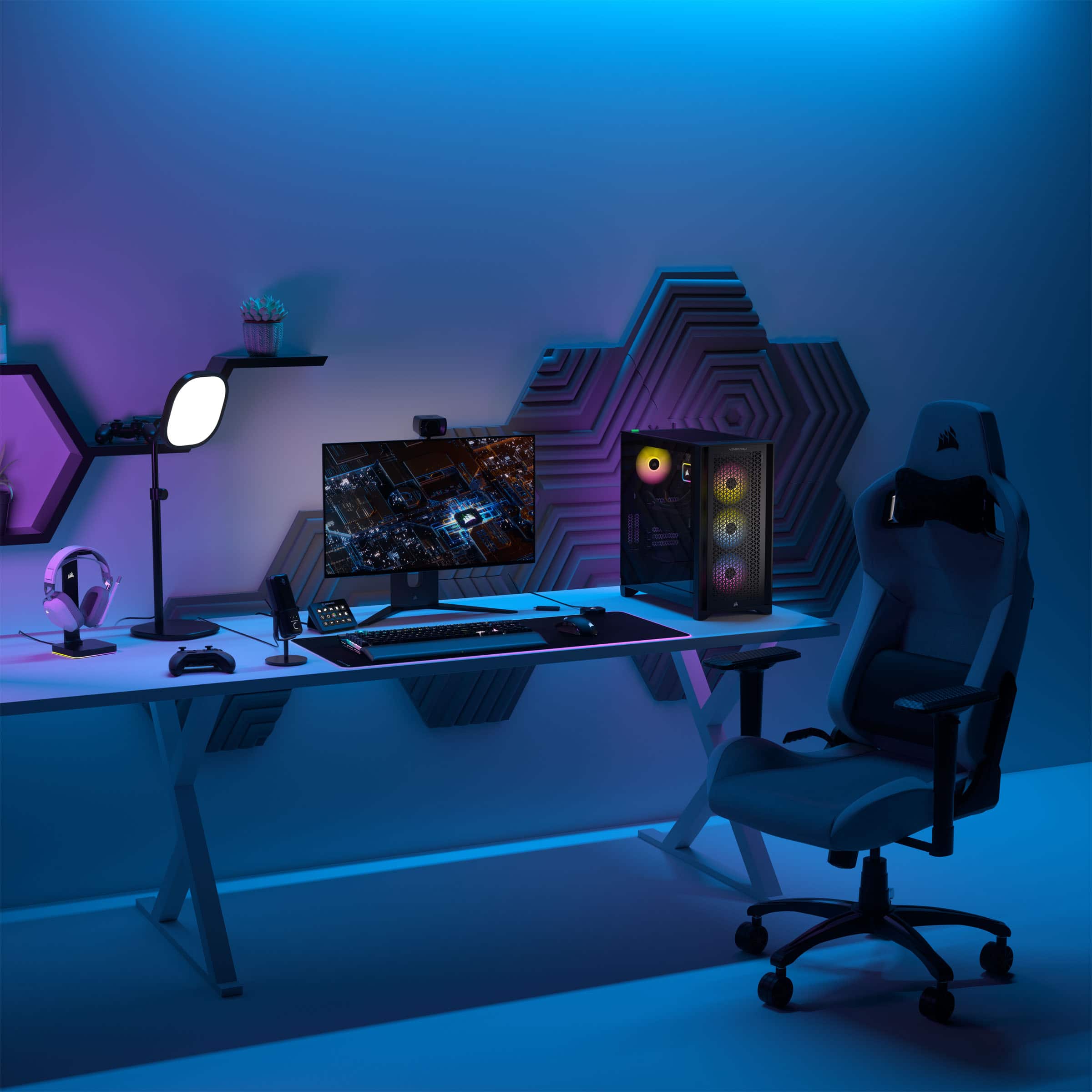 CORSAIR - Desktop para jogos VENGEANCE i7500 - Intel Core i5 14600KF - 32GB DDR5 - NVIDIA GeForce RTX 4060 - SSD de 1 TB - Preto-CS-9050092-NA
