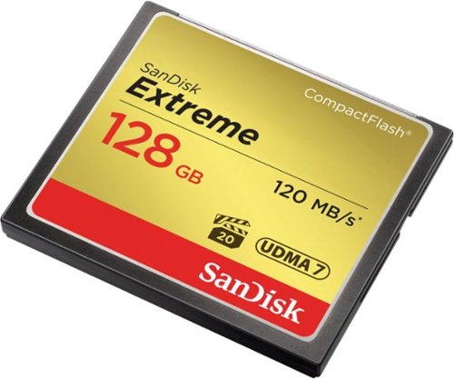 SanDisk - Cartão de memória Extreme 128GB CompactFlash (CF)-SDCFXS-128G-A46