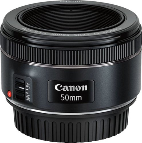Canon - Lente principal padrão EF50mm F1.8 STM para câmeras EOS DSLR - Preto-0570C002