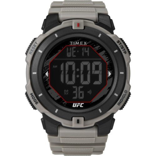 Timex - Relógio masculino UFC Rumble 50 mm - Tan Strap Digital Dial Caixa preta - Tan-TW5M59700JT