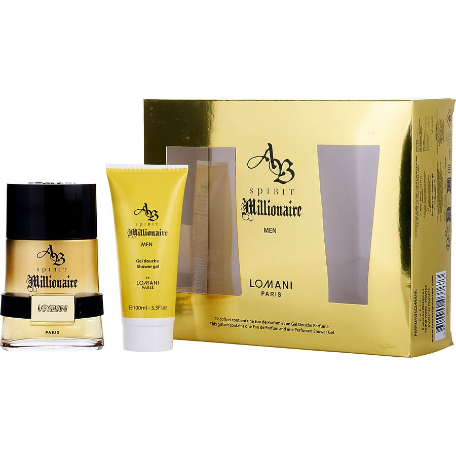 Perfume Masculino Lomani Ab Spirit Millionaire EDP Spray 100 Ml&Gel Banho