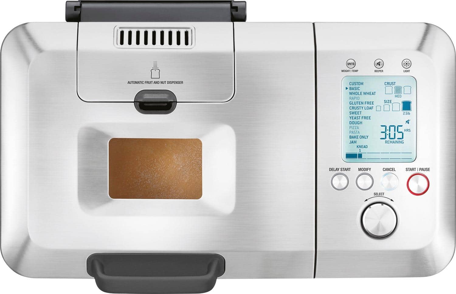 Breville - Máquina de fazer pão personalizada - Aço inoxidável-BBM800XL