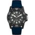 Timex - Relógio masculino Main Street 42 mm - Pulseira azul com mostrador preto e caixa preta - Azul-TW5M611009J