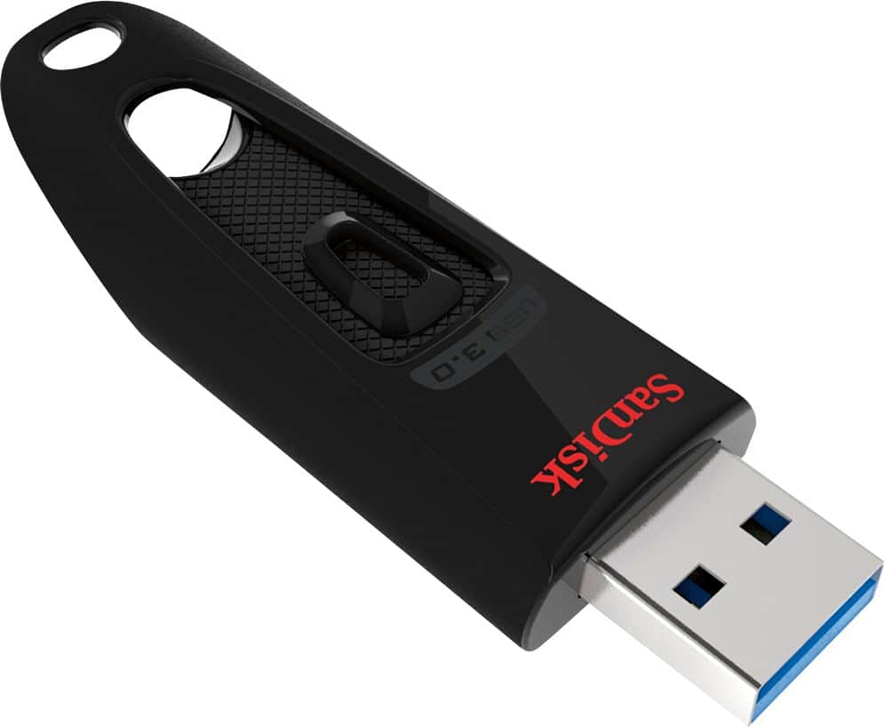 Pen Drive SanDisk - Unidade Flash Ultra 32GB USB 3.0 - Preto-SDCZ48-032G-A46