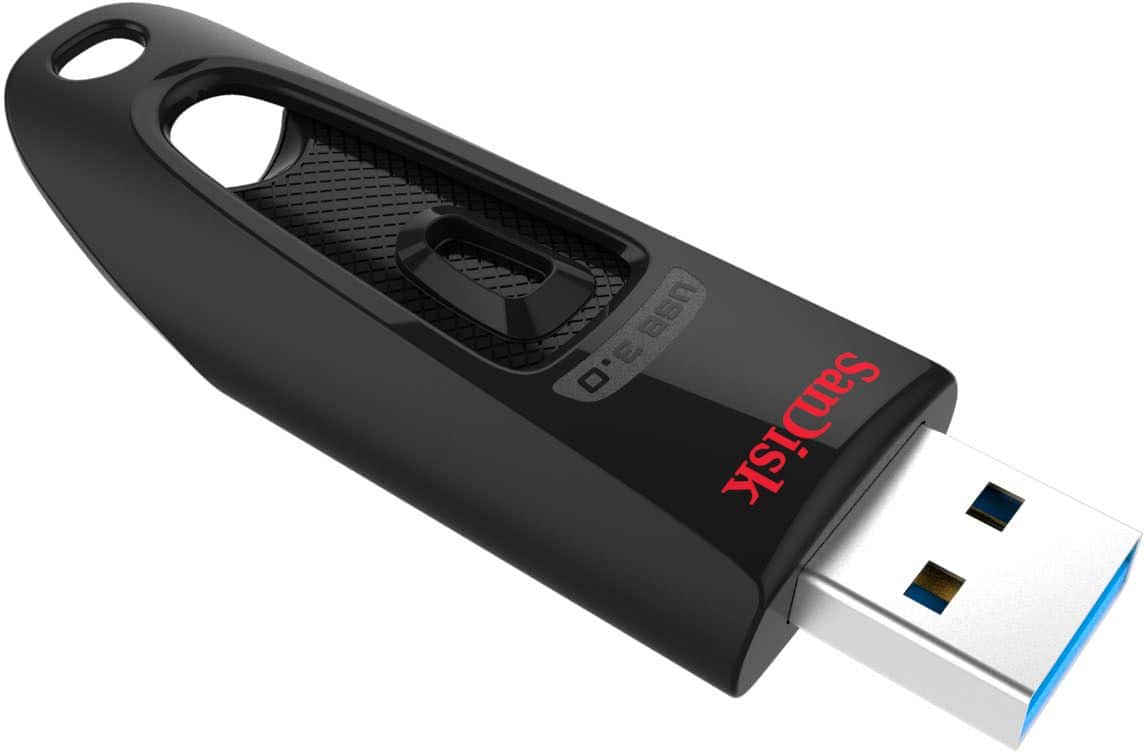 Pen Drive SanDisk - Unidade Flash Ultra 64GB USB 3.0 - Preto-SDCZ48-064G-A46