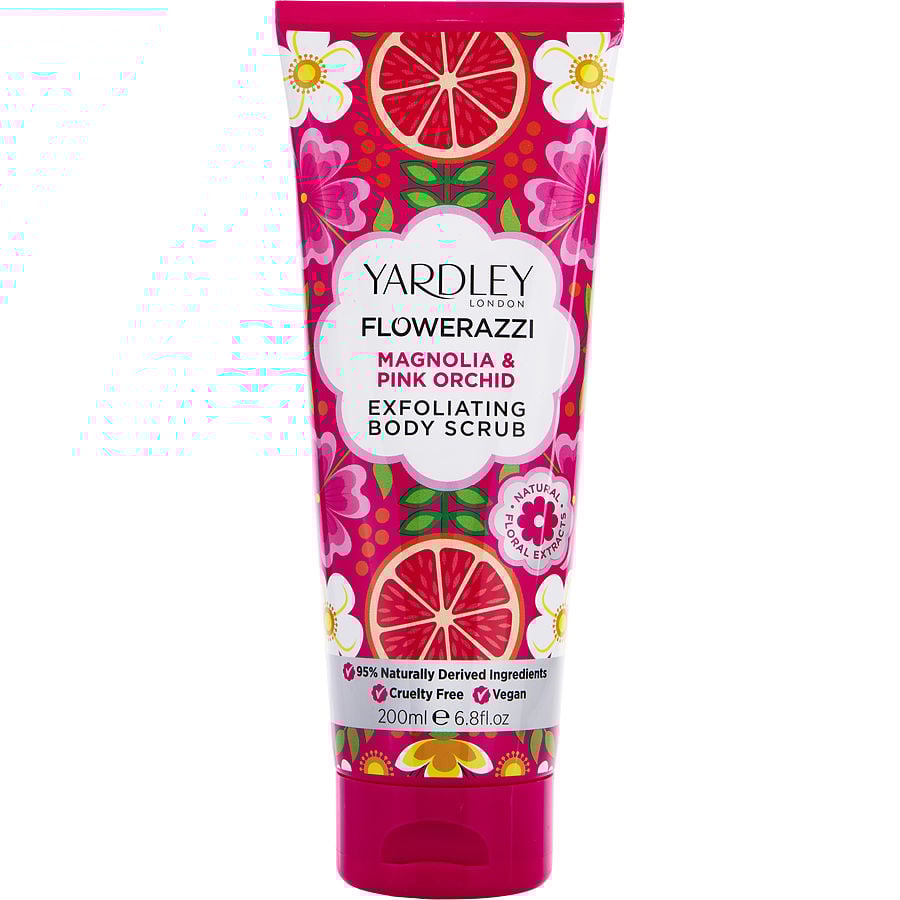 Creme Feminino Yardley Flowerazzi Magnolia & Pink Orchid Esfoliante 200 Ml