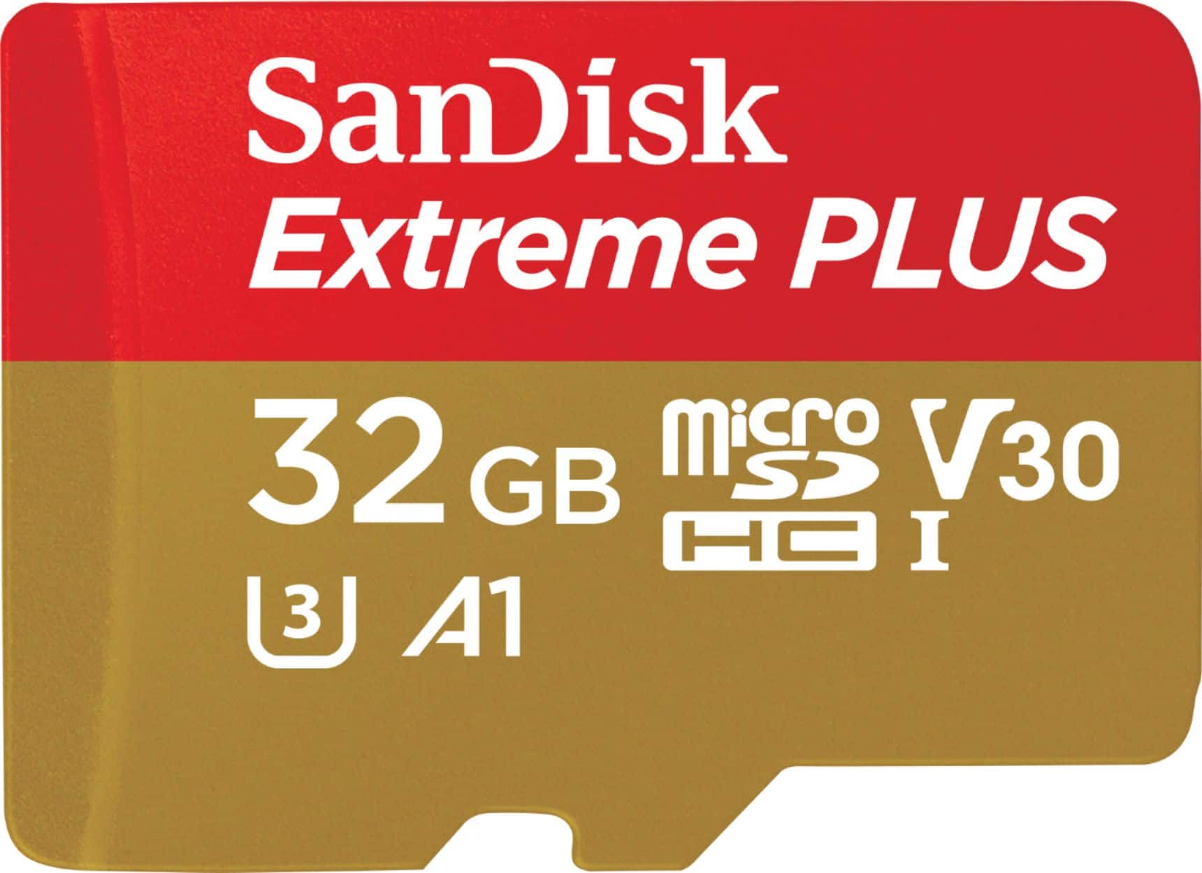 SanDisk - Cartão de memória microSDHC UHS-I Extreme PLUS 32GB-SDSQXWG-032G-ANCMA