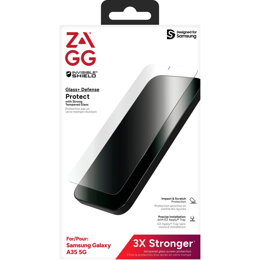 Celular ZAGG - Protetor de tela InvisibleShield Glass + Defense para Samsung Galaxy A35 5G - Transparente-200114004