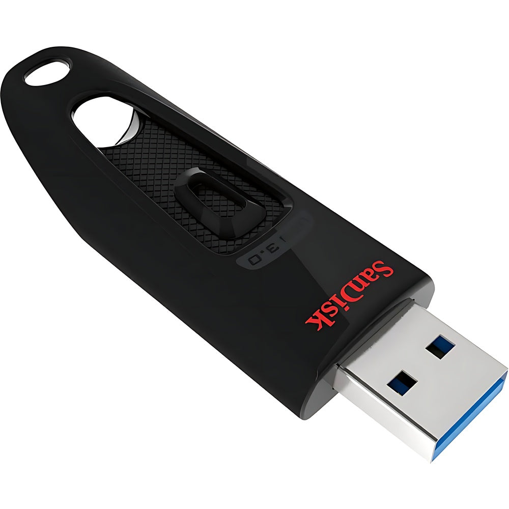 Pen Drive SanDisk - Unidade Flash Ultra 128GB USB 3.0 - Preto-SDCZ48-128G-A46