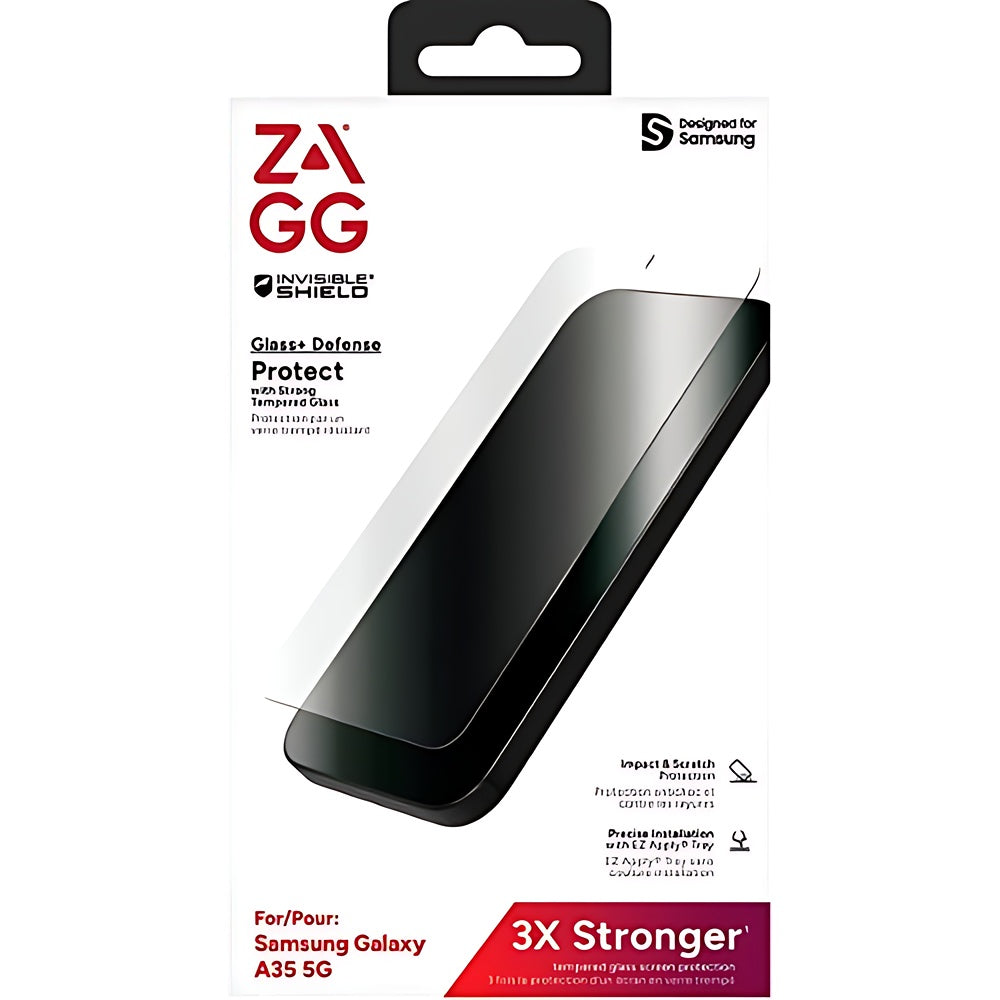 Celular ZAGG - Protetor de tela InvisibleShield Glass + Defense para Samsung Galaxy A35 5G - Transparente-200114004