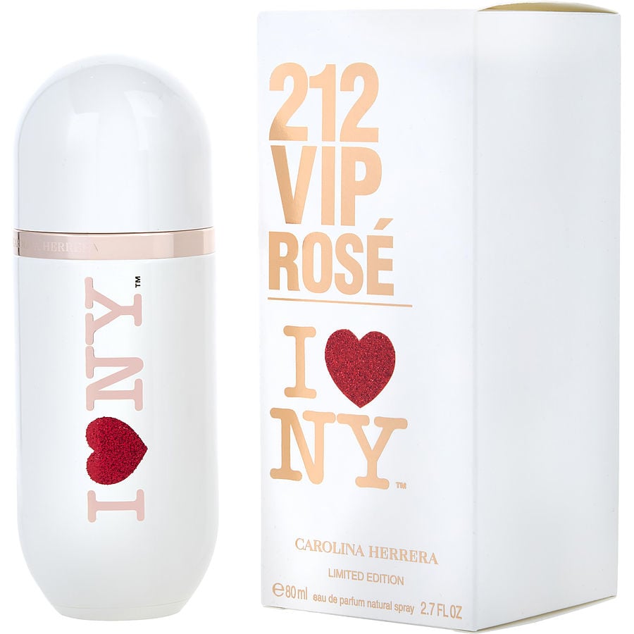 Perfume Feminino Carolina Herrera 212 Vip Rose I Love Ny EDP Spray 80 Ml (Edição Limitada)