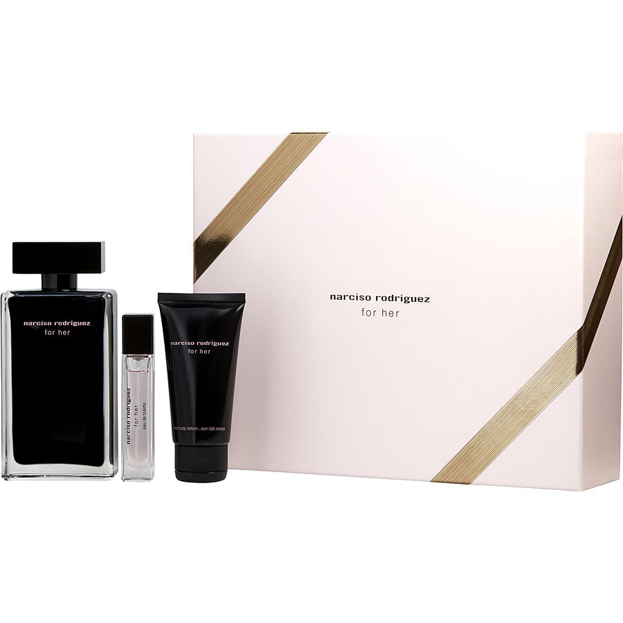Cx De Presente Feminino Narciso Rodriguez Narciso Rodriguez Eau De Toilette Spray 100 Ml + Loção Corporal 50 Ml + Eau De Toilette Spray 10 Ml Mini
