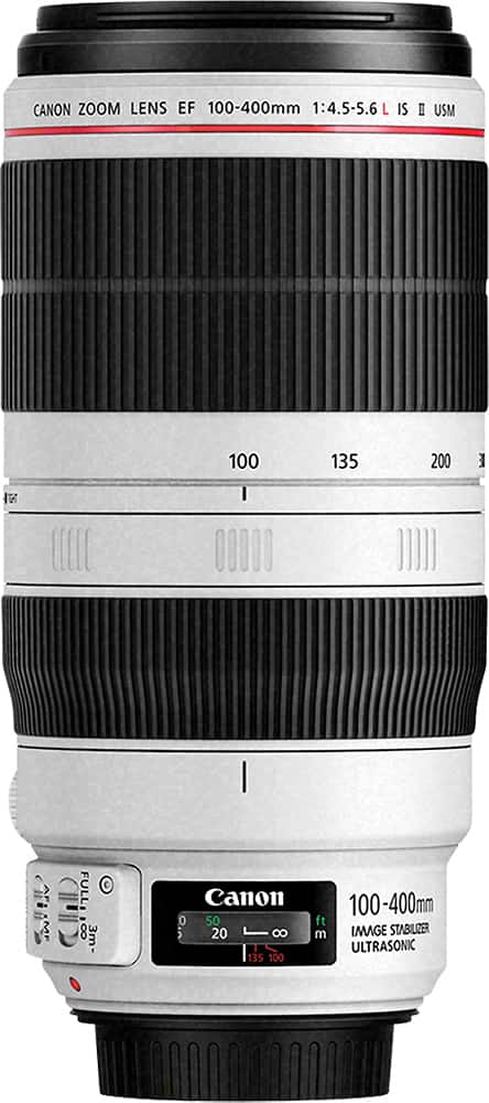 Canon - Lente zoom telefoto EF100-400mm F4.5-5.6L IS II USM para câmeras EOS DSLR - Branco-9524B002