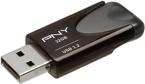 Pen Drive PNY - Unidade flash Elite Turbo Attache 4 32GB USB 3.2 - Preto-P-FD32GTBAT4-GE