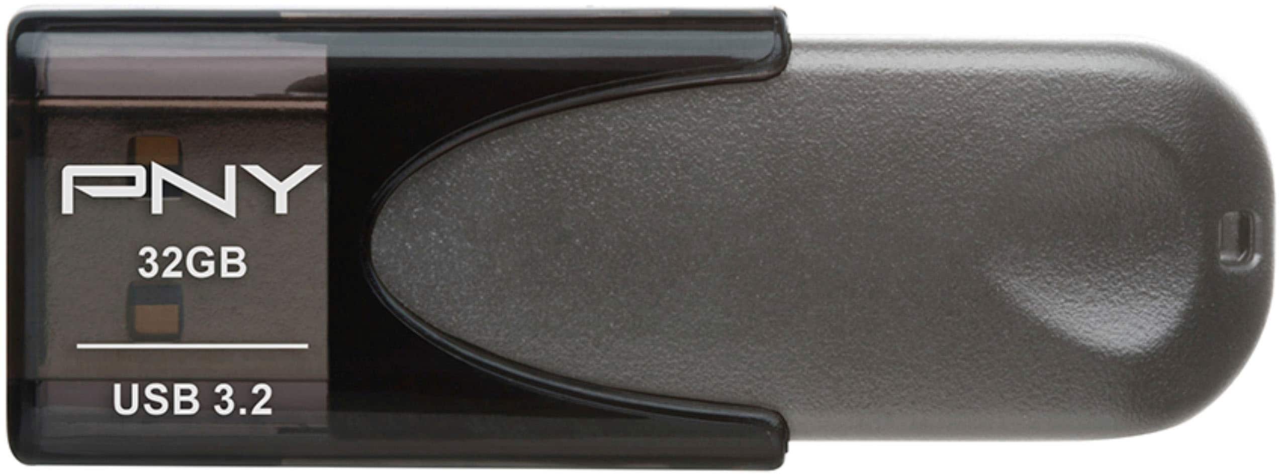 Pen Drive PNY - Unidade flash Elite Turbo Attache 4 32GB USB 3.2 - Preto-P-FD32GTBAT4-GE