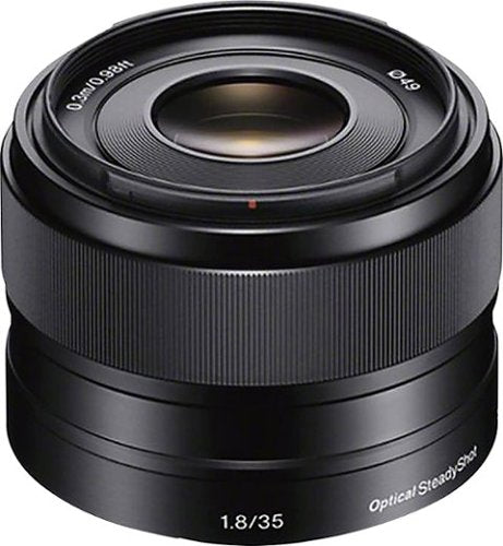 Sony - Lente Prime 35mm f/1.8 para a maioria das câmeras NEX E-Mount - Preto-SEL35F18