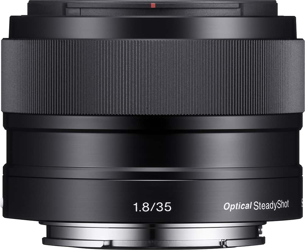 Sony - Lente Prime 35mm f/1.8 para a maioria das câmeras NEX E-Mount - Preto-SEL35F18
