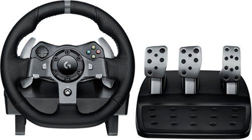 Logitech - G920 Driving Force Racing Wheel and Pedals for Xbox Series X|S, Xbox One, PC - Black