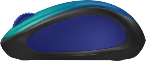 Logitech - Design Collection Limited Edition Wireless 3-button Ambidextrous Mouse with Colorful Designs - Blue Aurora