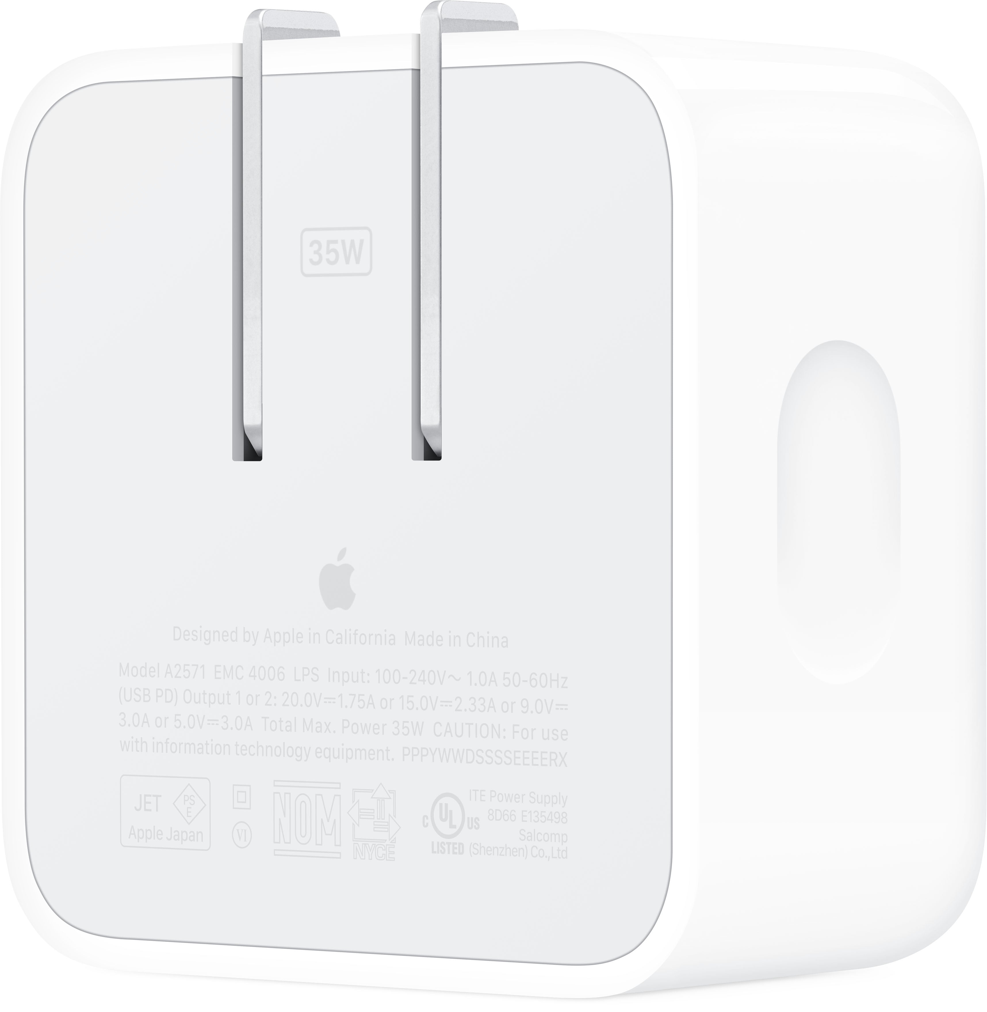 Apple - 35W Dual USB-C Port Compact C/ carregador - Branco