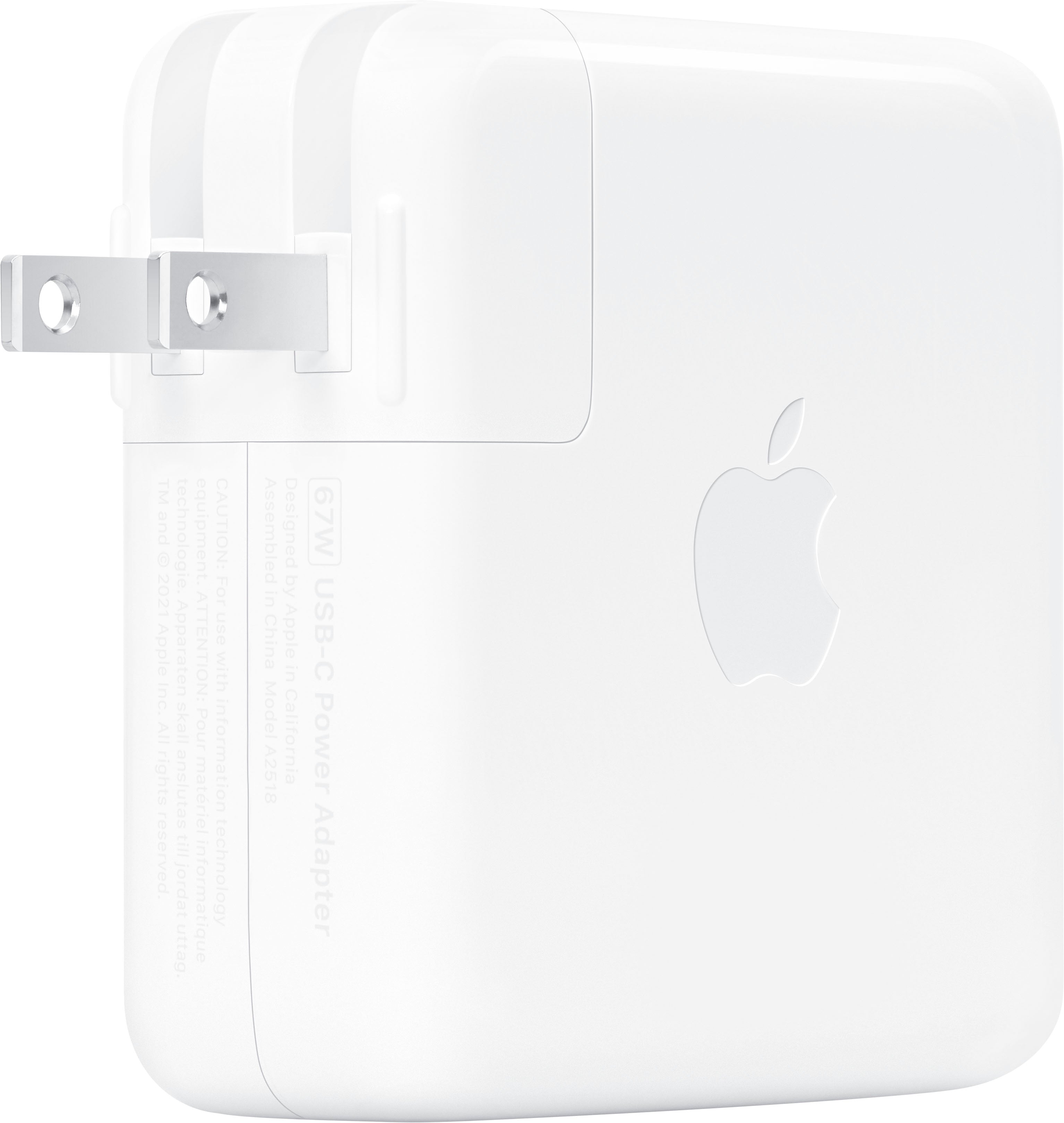 Apple - 67W USB-C C/ carregador for 13-" MacBook Pro (2016 and later) or 14-" MacBook Pro - Branco