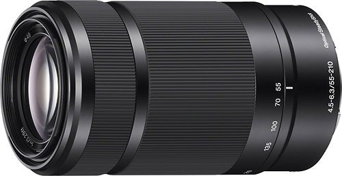 Sony - Lente telefoto 55-210mm f/4.5-6.3 para a maioria das câmeras Alpha E-Mount - Preto-SEL55210/B