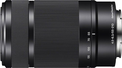 Sony - Lente telefoto 55-210mm f/4.5-6.3 para a maioria das câmeras Alpha E-Mount - Preto-SEL55210/B