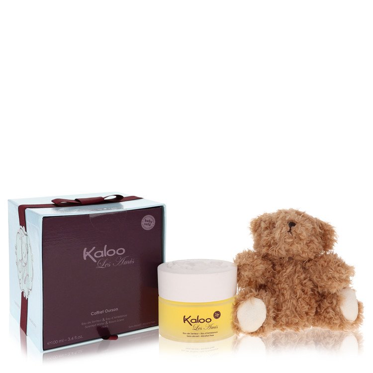 Perfume Aromatizador De Ambiente Kaloo Les Amis Eau De Senteur (Sem Álcool) 100 ML + Urso