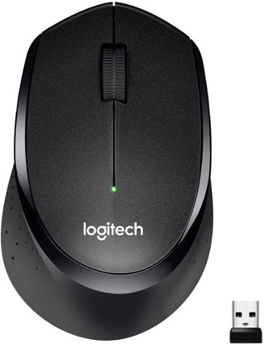 Logitech - M330 SILENT PLUS Wireless Optical Mouse with USB Nano Receiver - Black