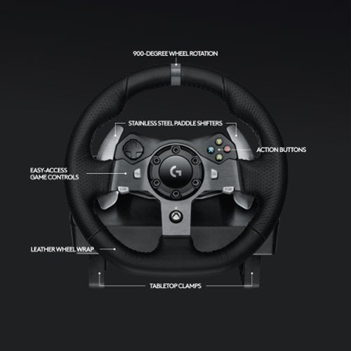 Logitech - Volante e pedais de corrida Driving Force G920 para Xbox Series X | S, Xbox One, PC - Preto-941-000121