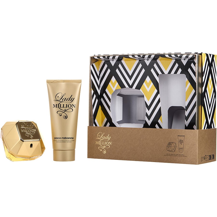 Perfume Feminino Paco Rabanne Lady Million EDP Spray 80 Ml&Loção Corporal 100