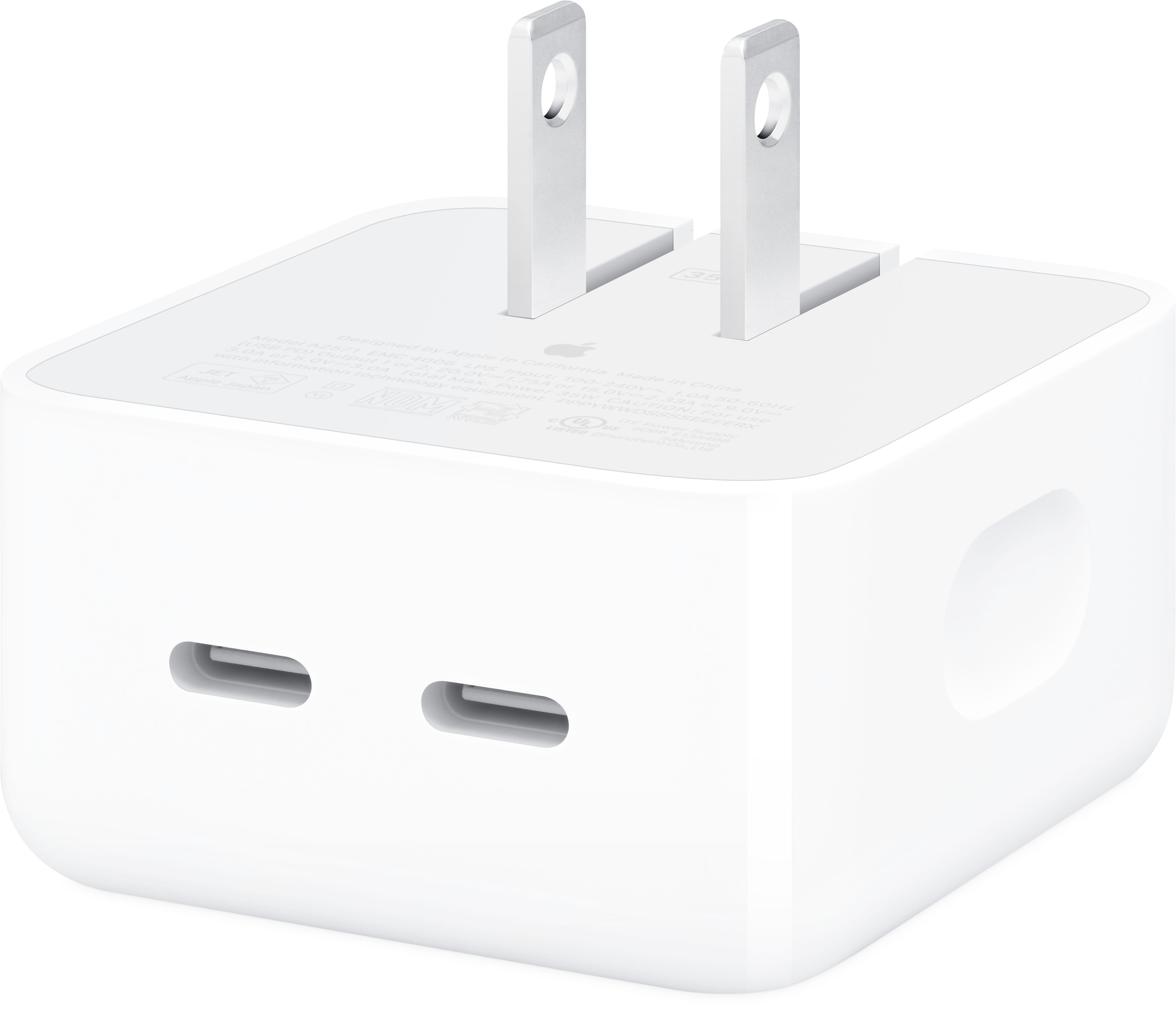 Apple - 35W Dual USB-C Port Compact C/ carregador - Branco