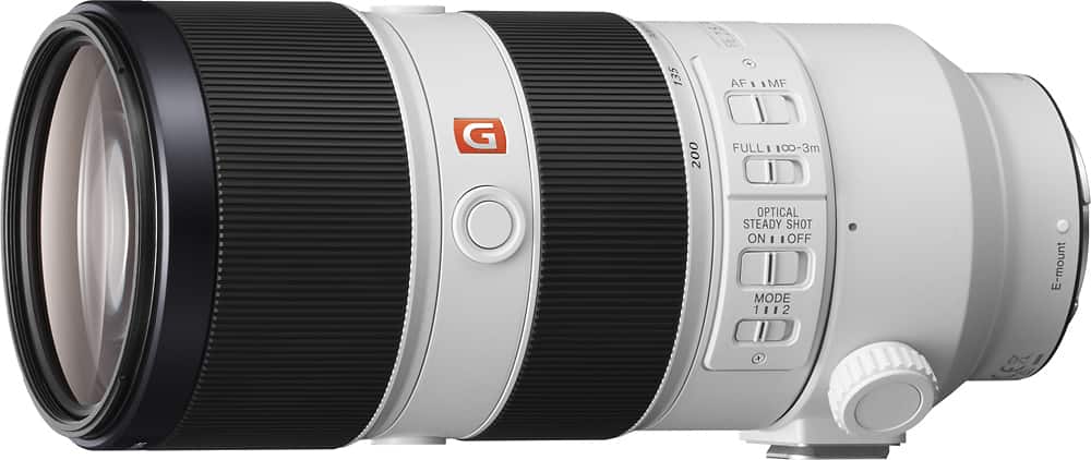 Sony - Lente zoom telefoto G Master FE 70-200 mm F2.8 GM OSS Full-Frame E-Mount - Branco-SEL70200GM